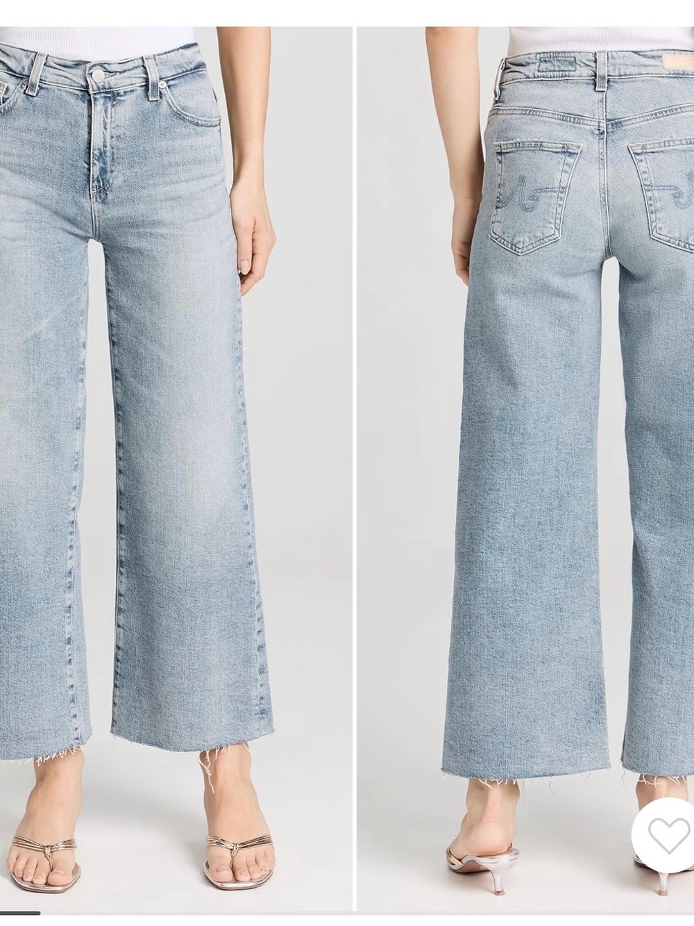 High-Rise AG Saige Light Blue Wide-Leg Jeans